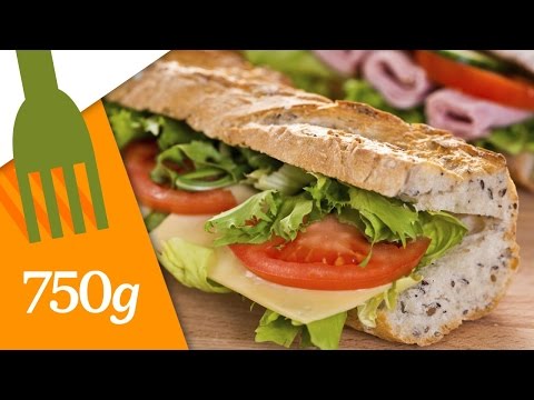 Recette du Sandwich aux crudités ou Sandwich Dagobert - 750g