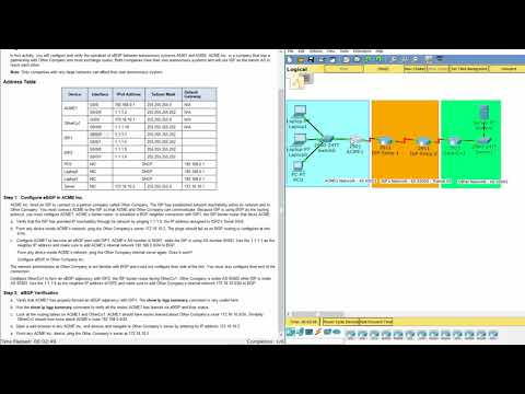 [CCNA v6] Packet Tracer 3.5.3.4 Configure and Verify eBGP