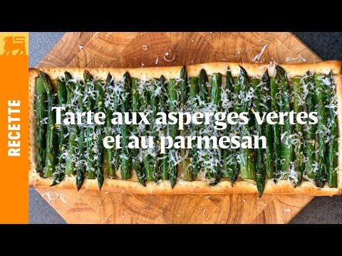 Tarte aux asperges vertes et au parmesan par Alexandre Dionisio