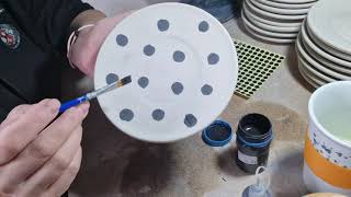 178. Kako oslikati predmet od bijele gline sa uzorkom u boji (točkice)@Petielement5