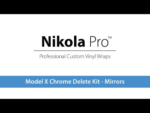 Nikola Pro Tesla Model X Full Chrome Delete Kit - Mirror Installation