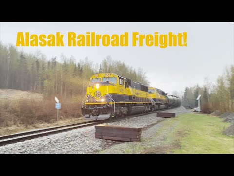 Alaska Railroad Freight Train Chase!