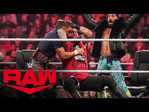 KO hits a Stunner on Chad Gable on “The Kevin Owens Show”: Raw, Feb 28, 2022