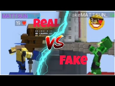 MATTSUN Fake VS Real in Bed Wars Blockman Go (Part 3)