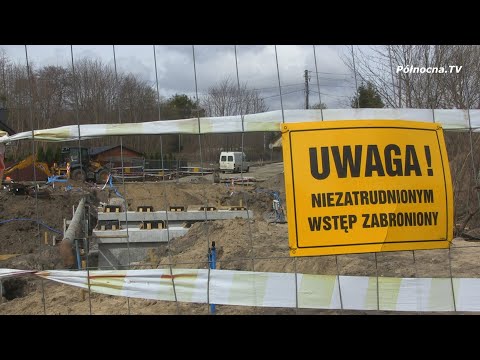 Wre praca przy przebudowie mostu w Kolbudach | Powiat Gdański [2021]