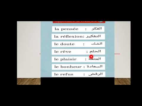 #vocabulary to learn the French language