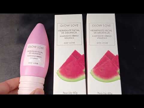 CREME HIDRATANTE FACIAL GLOW LOVE MELANCIA 60G MAX LOVE BOX COM 36 UN