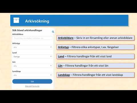 Föreläsning om Arkivsökning den 3 februari 2021