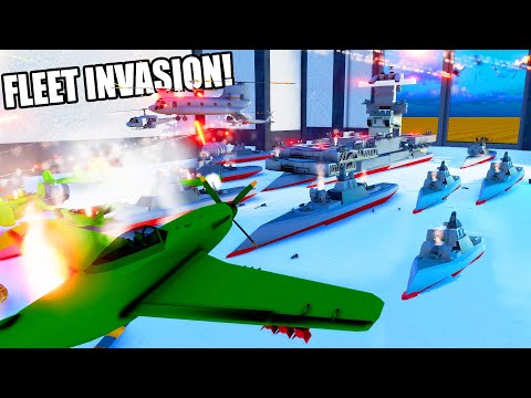 Army Men MEGA FLEET Beach Invasion Defense!? - Attack on Toys: Battle Simulator
