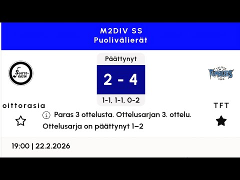 Maalikooste SOITTORASIA - TFT M2DIV SS puplivälierät 3. Ottelu