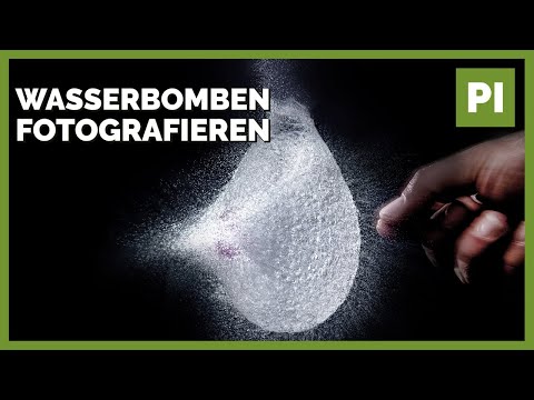 Wasserbomben fotografieren mit Blitz
