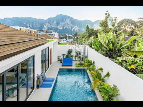 Thai-Bali Style Four Bedroom Pool Villa for Sale Near Ao Nang Beach