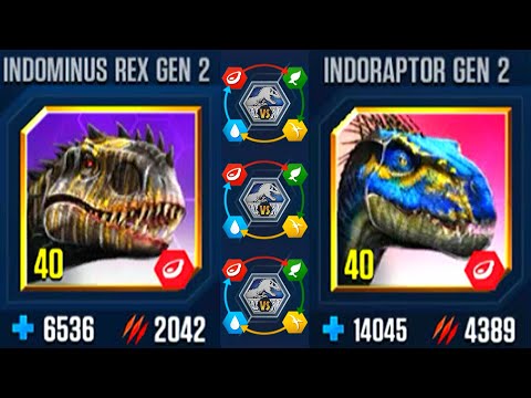 INDOMINUS REX GEN 2 VS INDORAPTOR GEN 2 | JURASSIC WORLD THE GAME