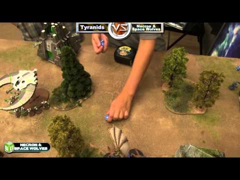 Tyranids vs Necrons and Space Wolves Warhammer 40k Battle Report - Beat The Cooler Ep 94