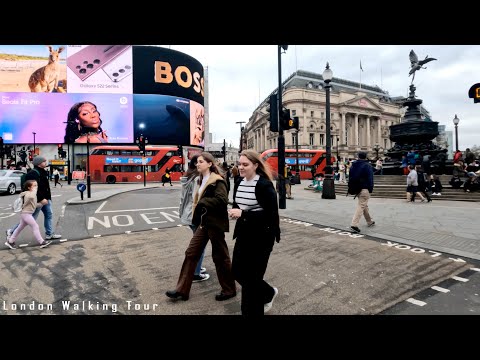 London Walking Tour - Piccadilly to Regent Street  | Central London Walk [4K]
