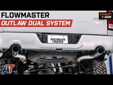 2009-2018 Ram 1500 Flowmaster Outlaw Dual System - Side/Rear Exit 5.7L Exhaust Sound Clip & Install