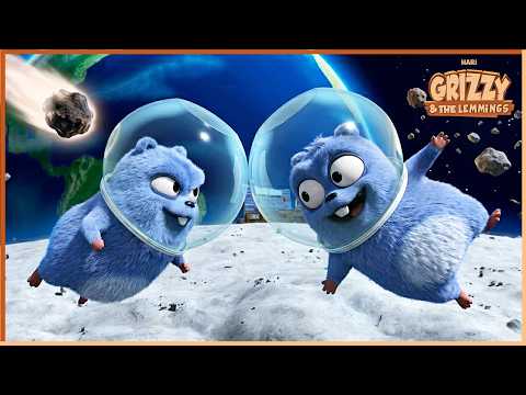 Lemmings go to the moon | Grizzy & the Lemmings | 90' Compilation | 🐻🐹 Cartoon for Kids