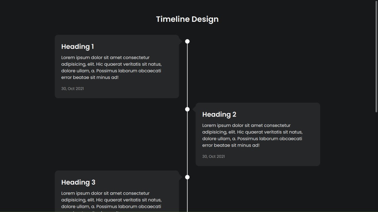 Timeline Design | HTML And CSS