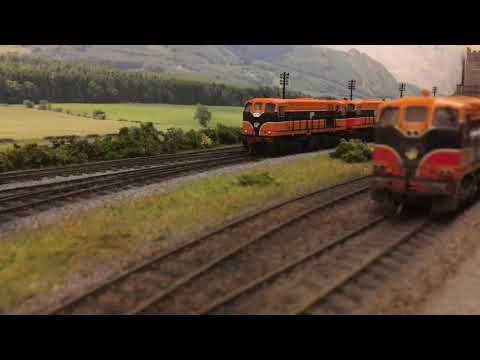 Irish Rail Bo Bos 192 and 143 enter Ballyercall with a liner.