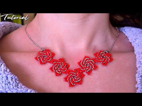 NEW! Twist Stitch Beaded Necklace - Tutorial || DIY
