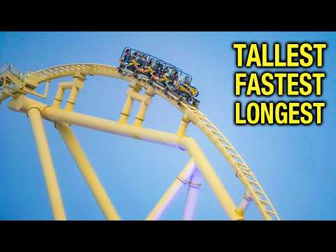 FALCONS FLIGHT REVIEW - Six Flags' Record Breaking Roller Coaster. Tallest, Fastest, Longest
