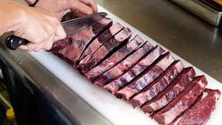 Japanese Food - BEAR STEAK, BEAR HAM, BEAR MEAT FRIED RICE Sapporo Japan