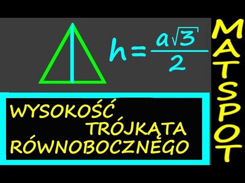 wysokość trójkąta równobocznego