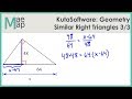 KutaSoftware: Geometry- Similar Right Triangles Part 3