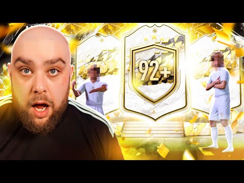 NO WAY THIS HAPPENED FROM 92+ MOMENTS ICON PACKS! | FIFA 22 ULTIMATE TEAM