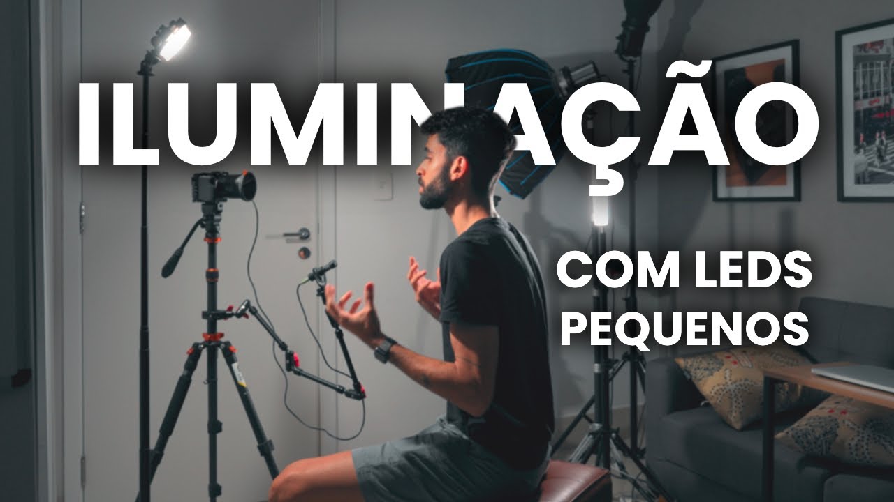 Iluminação profissional e portátil com LED pequeno para Youtube