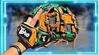 Fielding with My Custom Painted Baseball Glove