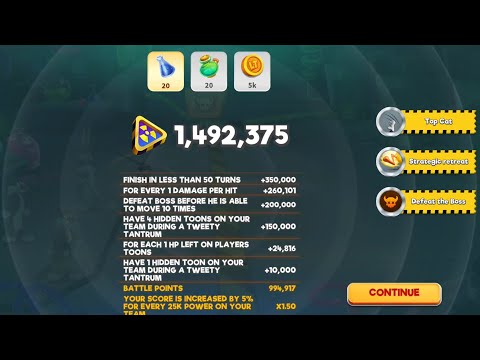 Monster Tweety R&D: Top Cat/Strategic Retreat/Defeat the Boss - Looney Tunes WoM