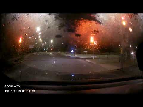 Cyclist ignores red light.