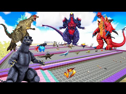 Ark Dinosaur Deathrun Vs Indoraptor Vs Spider T-rex - Ark Creature Survival Evolved