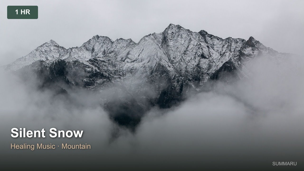 Silent Snow | 1 Hour Healing Music | Mountain & Meditation