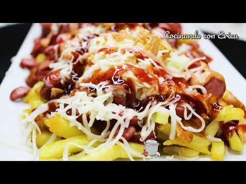 SALCHIPAPAS 🇨🇴 | Cómo Hacer Salchipapa Colombiana🍟❤️ | Cocinando con Erica