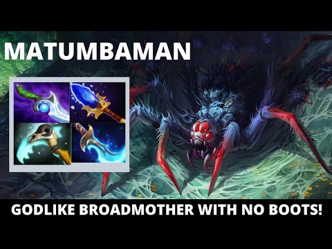 MATUMBAMAN SUPER CARRY GODLIKE BROADMOTHER WITH NO BOOTS FULL GAMEPLAY DOTA2 TV