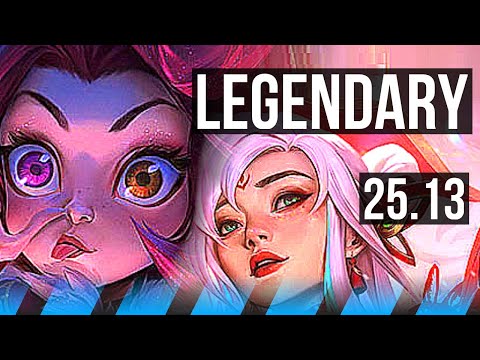 ZOE vs IRELIA (MID) | 74% winrate, 13/2/7, 6 solo kills, Legendary | KR Master | 25.13