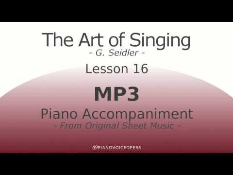 Seidler, The Art of Singing Piano Accompaniment Lesson 16