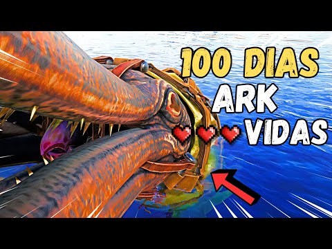 SOBREVIVO 100 DIAS EN ARK CON SOLO 3 VIDAS #11 TAMEO AL TUSOTEUTHIS MAS FUERTE DEL MAPA |The island