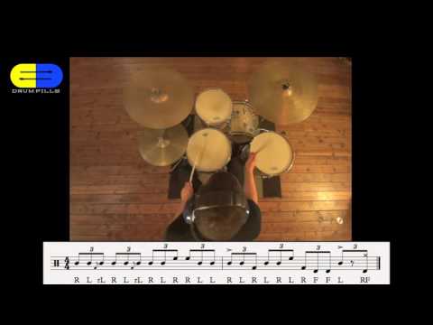 DrumPill #02 - Two Bar Phrase  - Triplet Sweeps