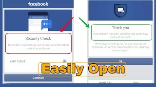 Facebook Security Check Unlock Process | Number Security Code Received Problem Solved 2019