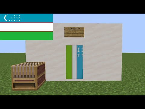 How to Make Uzbekistan's Flag in Minecraft