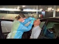 Corona drive in bij parkeergarage Topsportcentrum