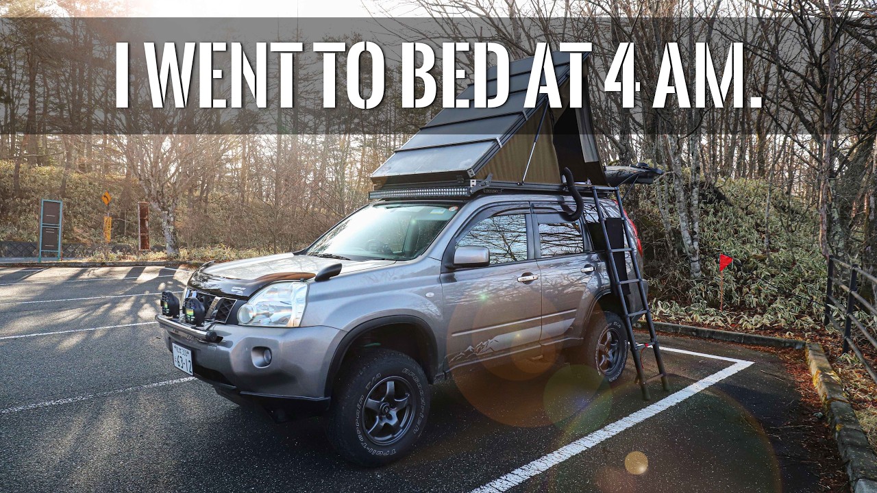 I went to bed at 4 AM. I went to see a giant parabolic antenna./夜中の4時に寝て、パラボラアンテナを見に行った