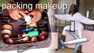 PACK WITH ME! How To Travel With MAKEUP!! | Jackie Aina