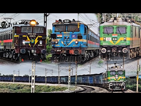 [Compilation-6]Powerfull Diesel vs Electric freight train |  Indian Railways Goods TRAINS | HarshaRf