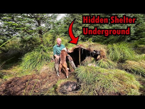 Stealth Shelter Underground ,Building an Invisible shelter with hidden fire inside