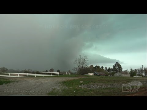 03-27-2021 Lexington, TN - Close Range Intercept!! Strong Rain Wrapped Tornado