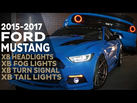 XB LED Tails: Ford Mustang (15-20) (Pair / Red)